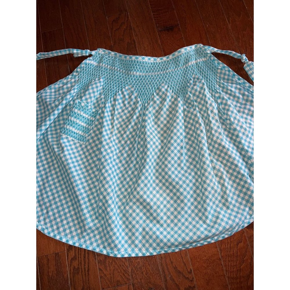 Apron Vintage Picnic Check Apron Skirt Embroidered